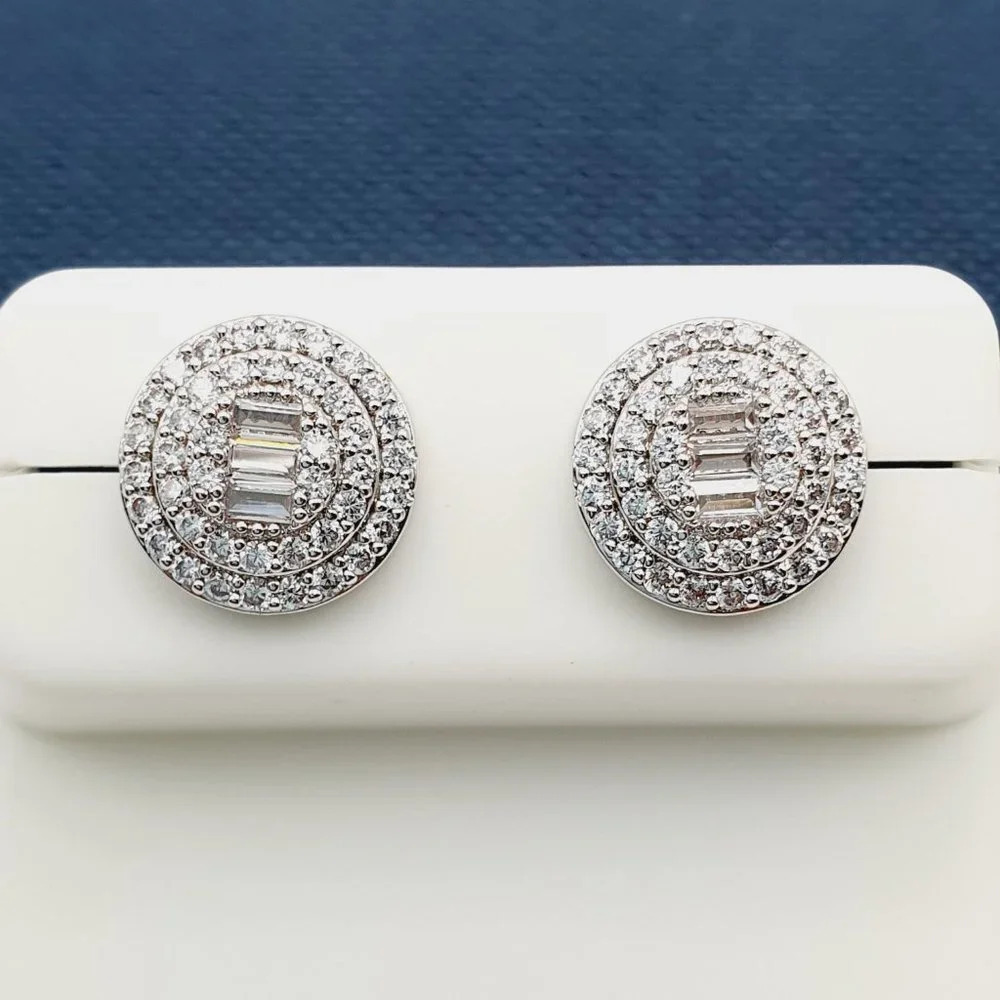 925 Sterling Silver Plated CZ Earrings, EVBRS570
